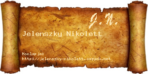 Jelenszky Nikolett névjegykártya